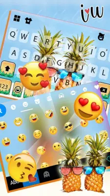 Holiday Pineapples Keyboard Ba android App screenshot 1