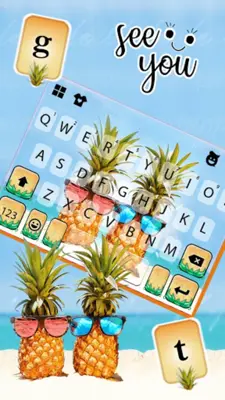 Holiday Pineapples Keyboard Ba android App screenshot 2